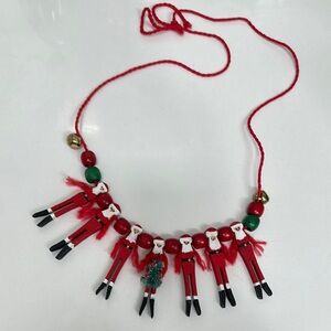 Festive Santa Bead Necklace